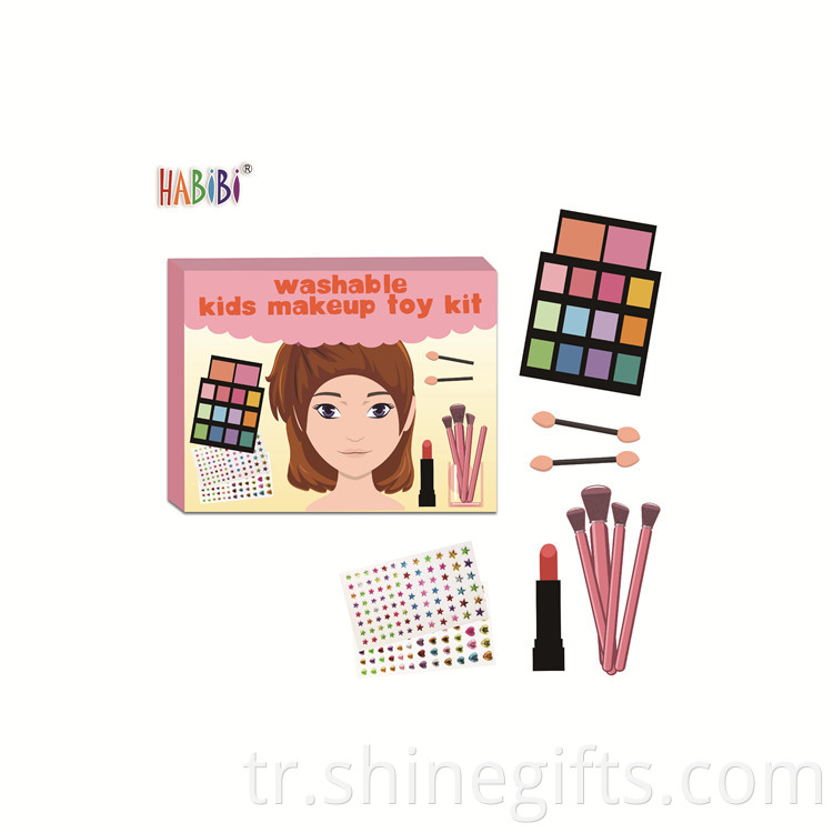 Hot Sale Children's Kids Girl Washable Makeup Colorful Palette toys Kits combination cosmetics Children's makeup